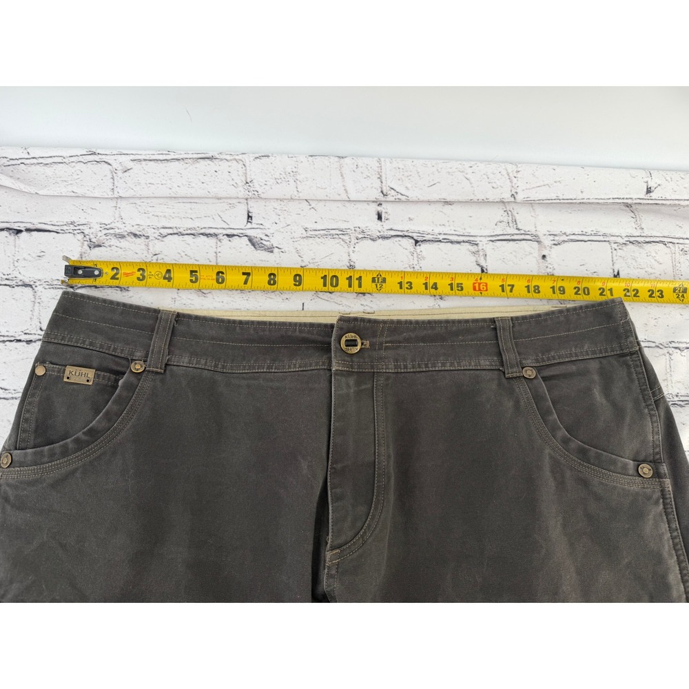 KUHL The Law‎ Mens 42x36 Brown Heavyweight Canvas Work Pants 5117 Vintage Patina - Picture 8 of 9